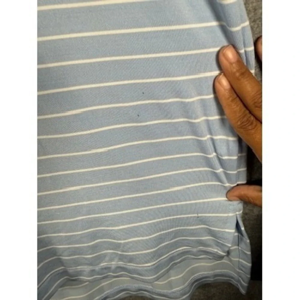 Polo‎ Ralph Lauren Performance Mens XXL Blue White Striped Golf Polo Shirt NWT